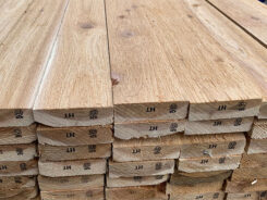 5/4 x 4 rough-smooth cedar boards